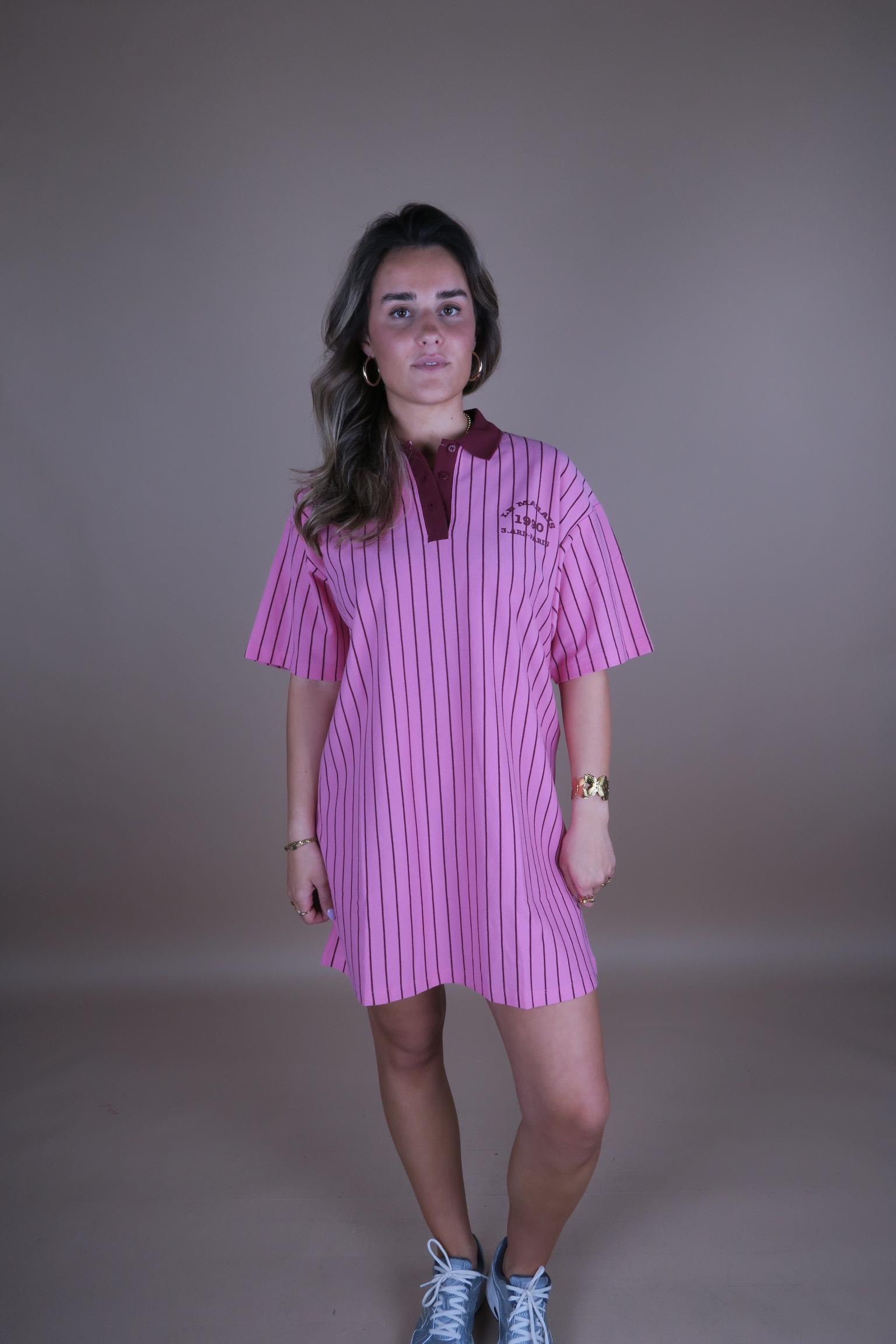 JXEMMA_SS_POLO_SHORT_DRESS_JRS_PINK_1