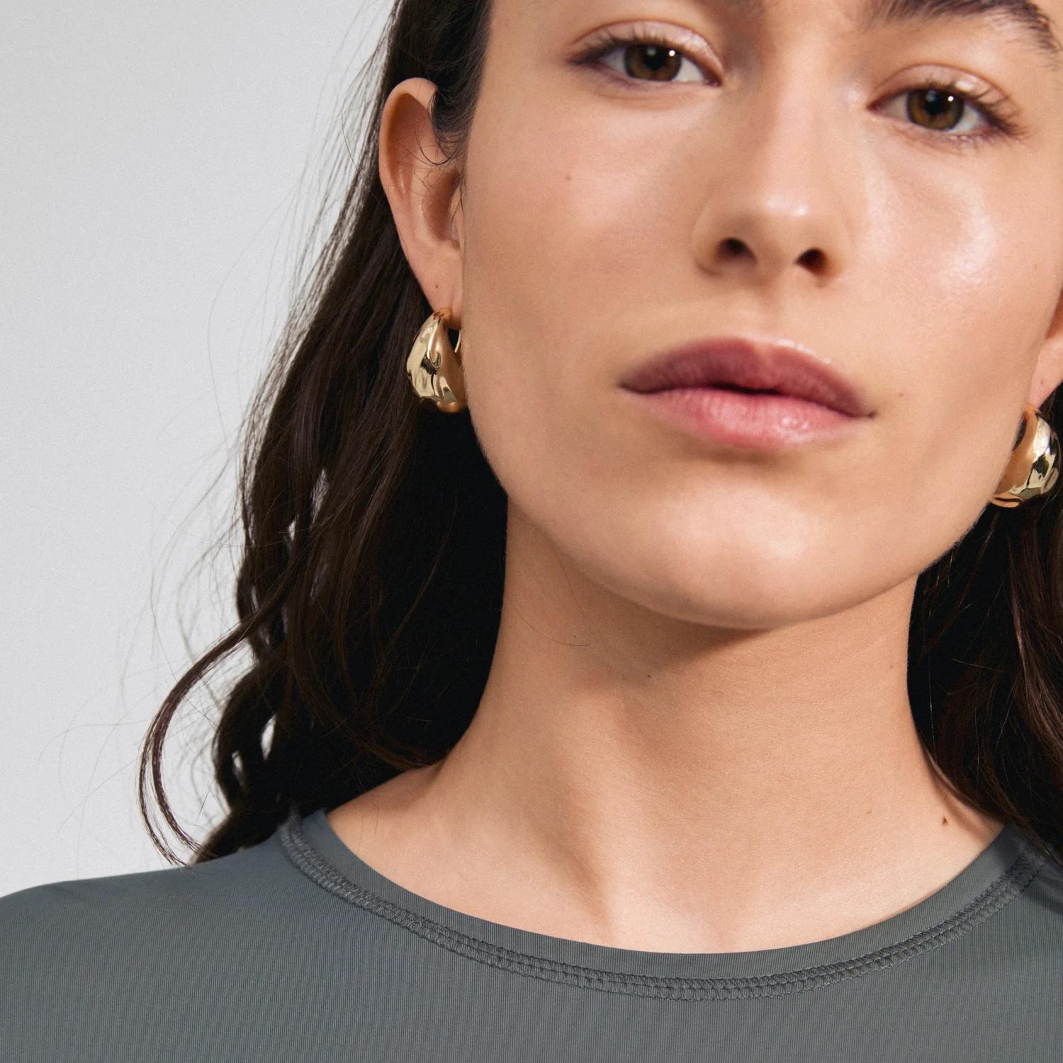 BELIEVE_recycled_chunky_hoop_earrings_gold_plated_1