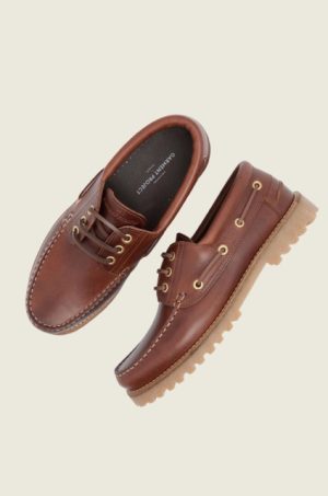 Ollie Boat Shoe - Brown Leather