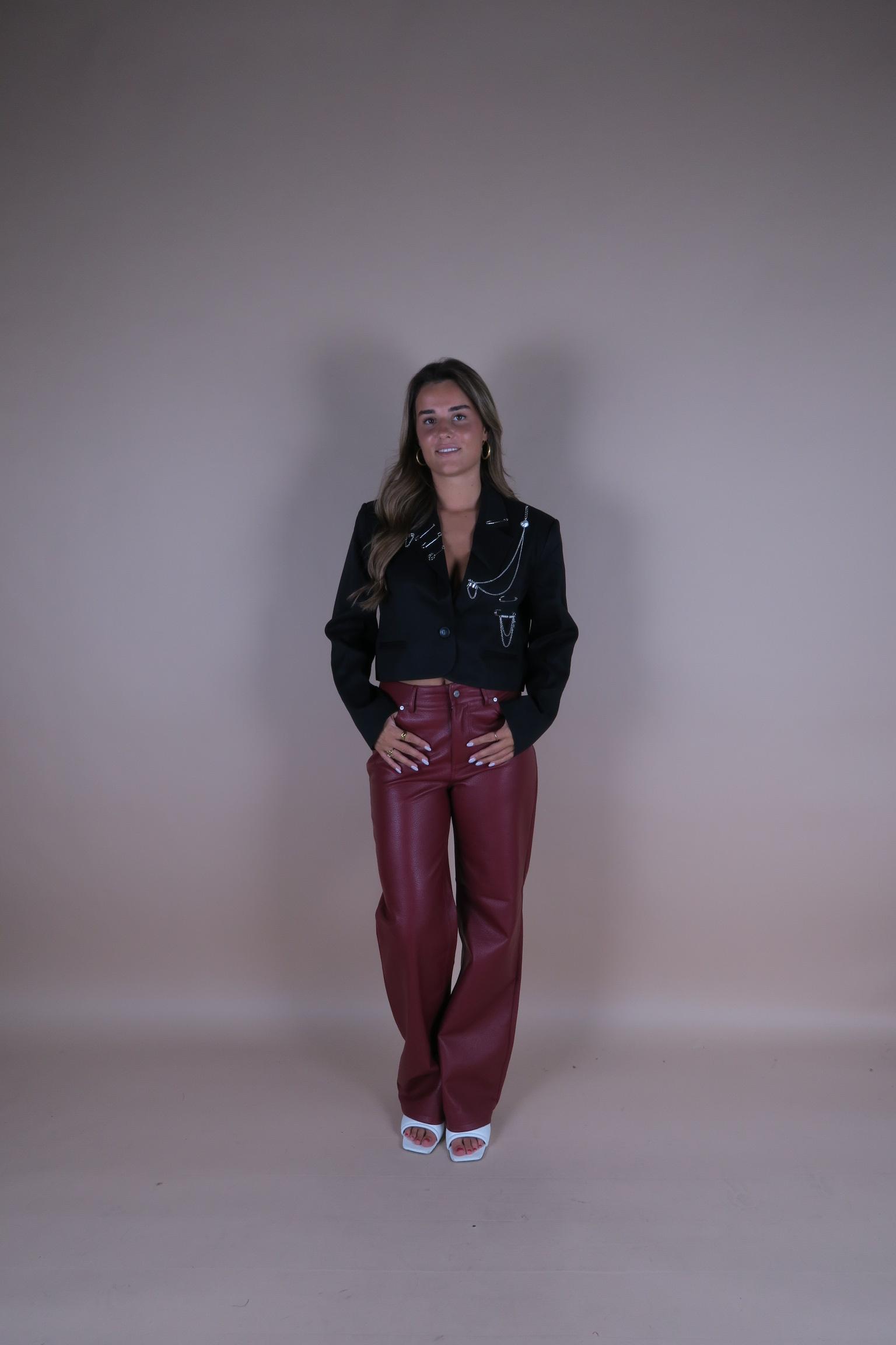 Ladies_woven_cropped_embellished_blazer_Niv_2