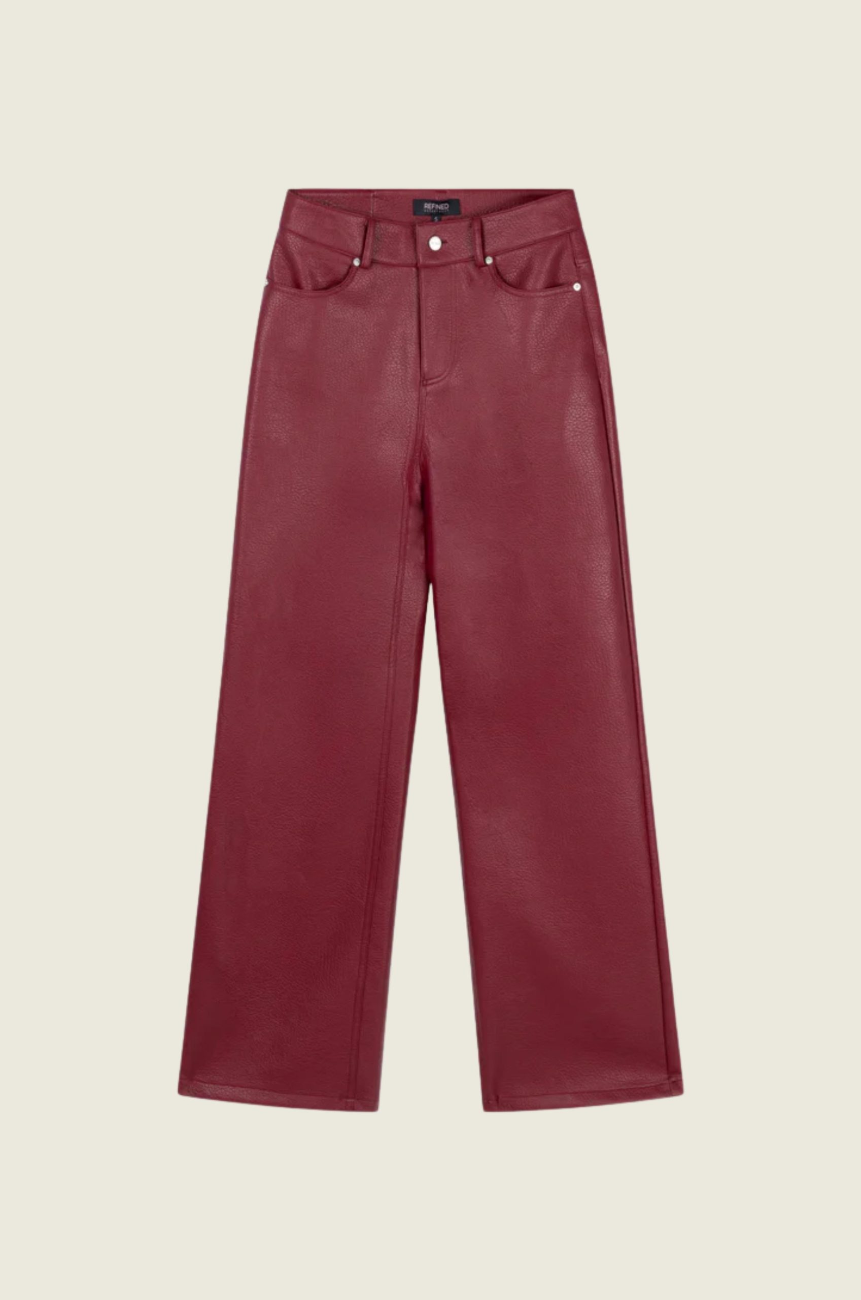 Ladies_woven_Vegan_leather_pants_Esmee