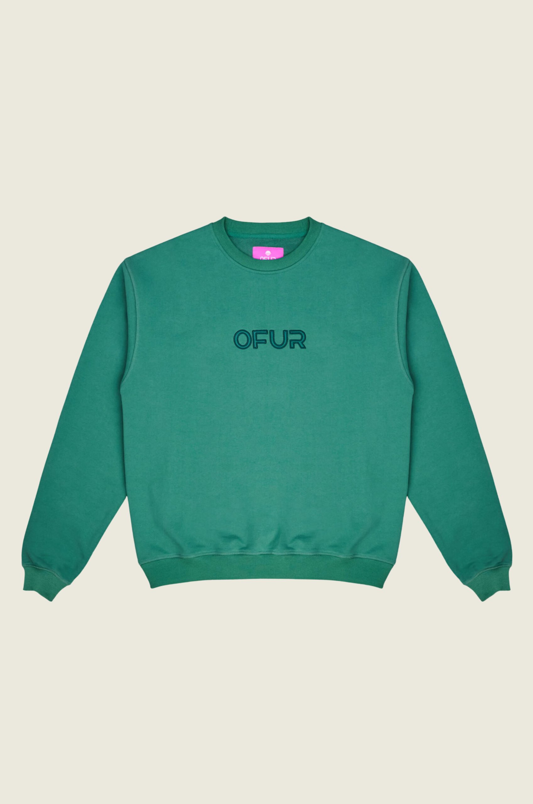 OFUR___Script_Applique_Crewneck_Green