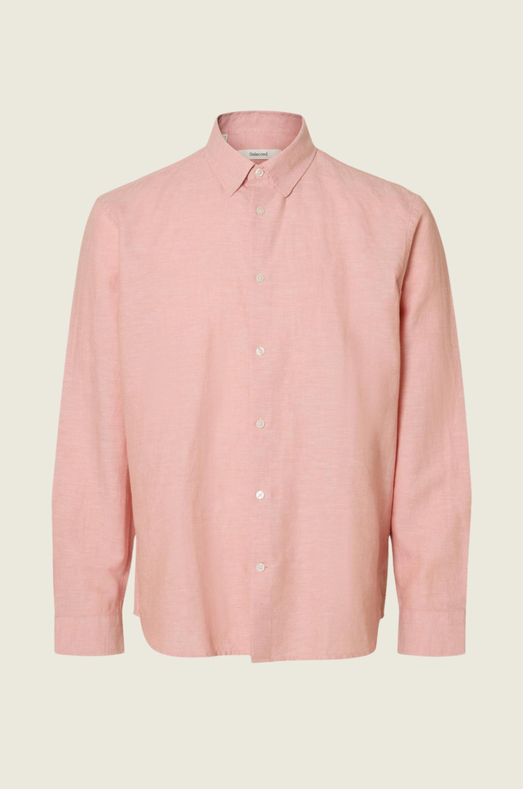SLHREGCLAY_LINENBLEND_LS_SHIRT_CLA_NOOS