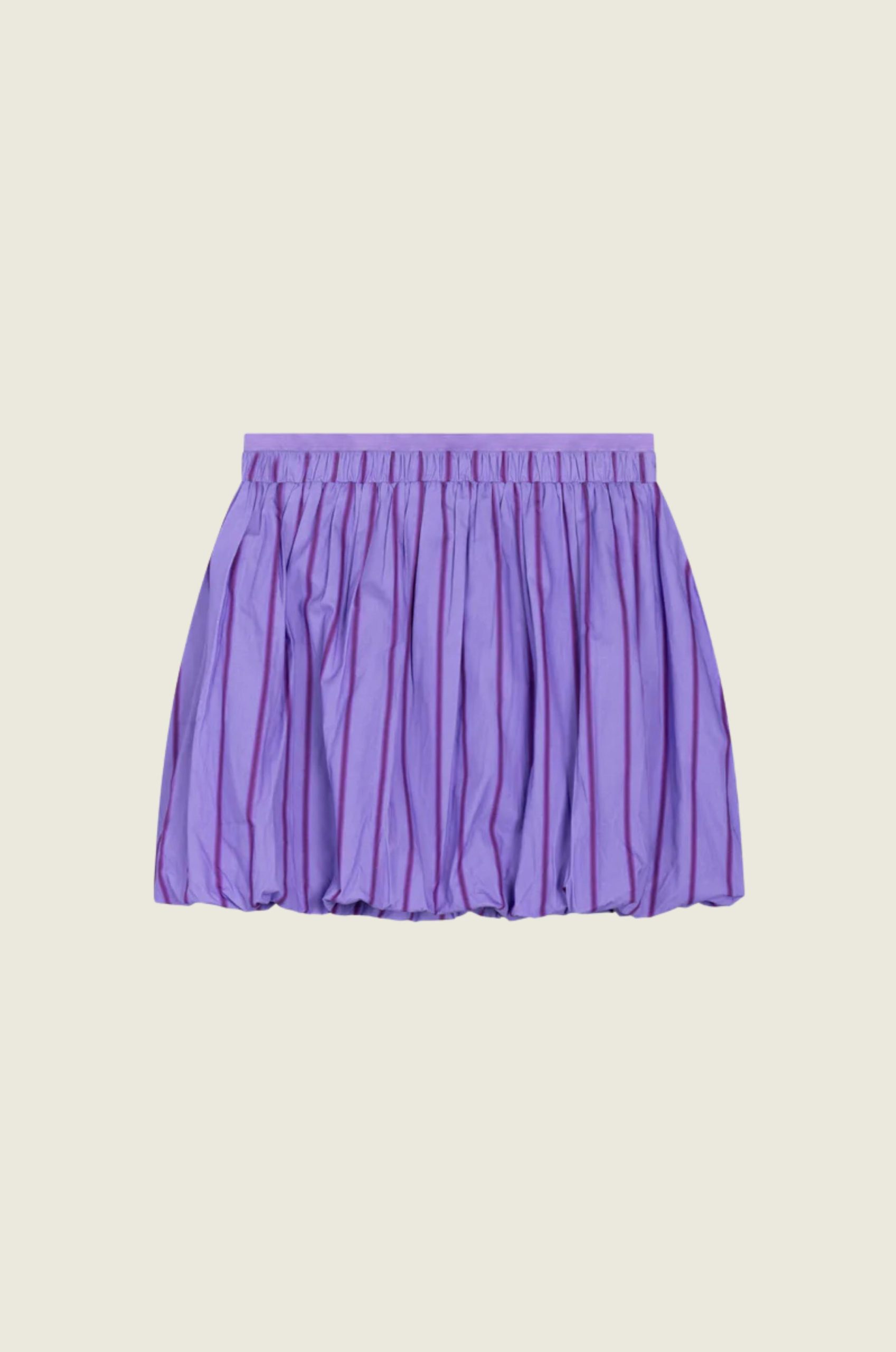 Ladies_woven_short_stripe_balloon_skirt_DYME