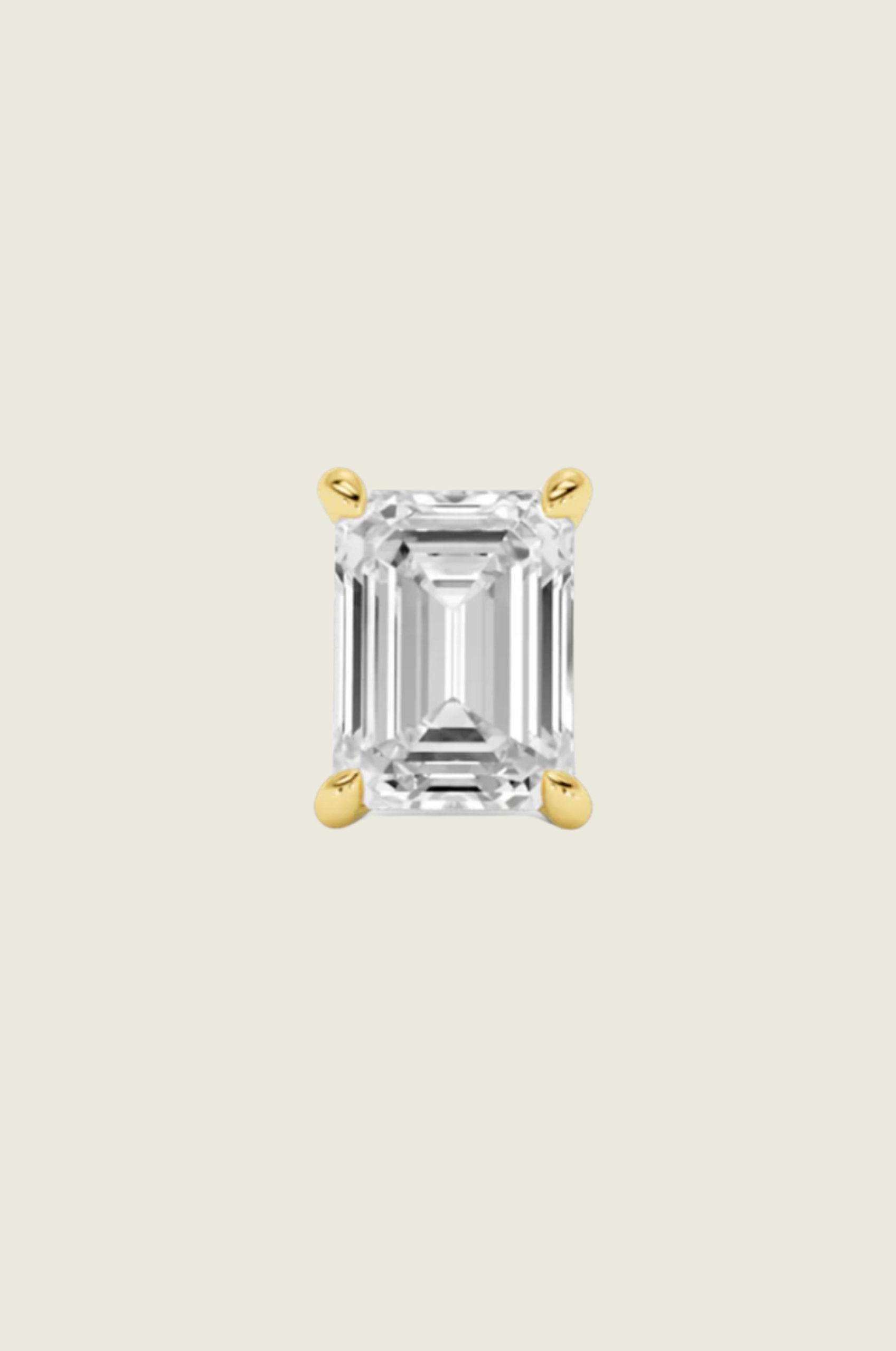 Emerald_Diamond_Earstud_Gold