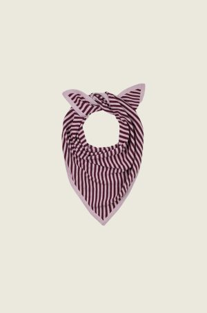 Striped triangle scarf