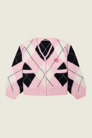 WBFen Argyle Cardigan
