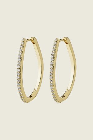 ROOT hoop earrings gold - plated